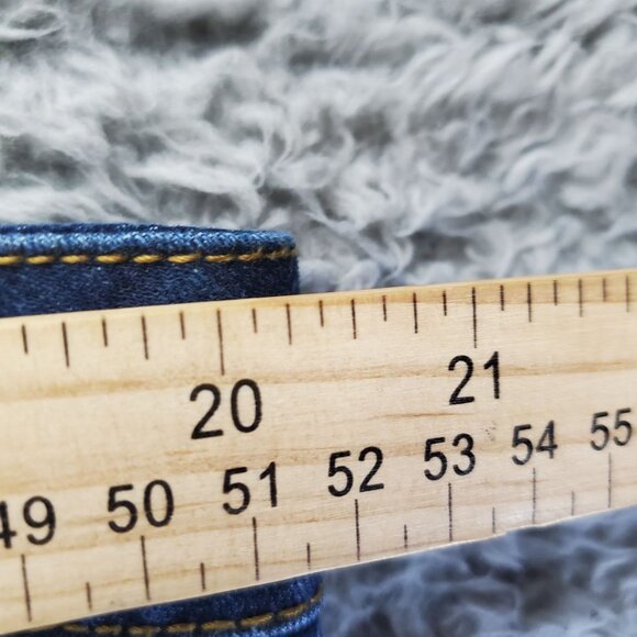 Cato Jeans Womens Size 22W Blue Cropped Embroidered Side Stripe Stretch - Picture 6 of 12